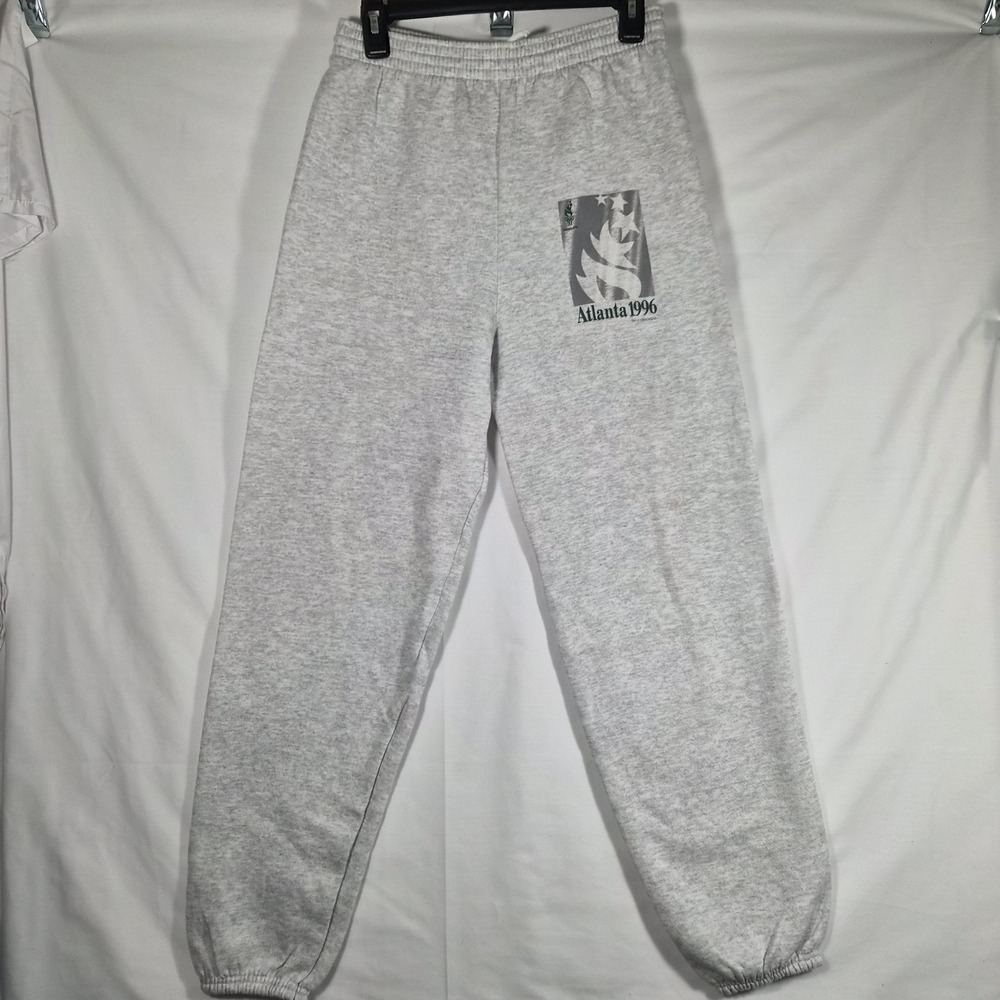 Vintage 1996 Atlanta Olympics Sweatpants Hanes Activewear Gray Joggers Size L